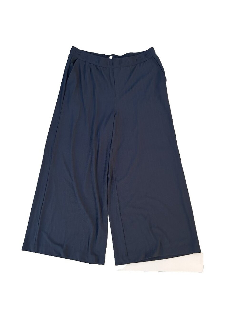 Cable & Gauge Studio Blue Wide Leg Gaucho Ankle Pants Womens Size Large Viscose